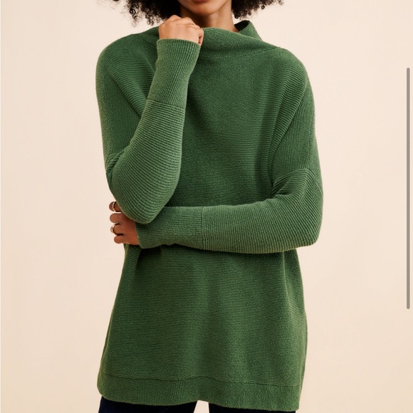 Free People Sweaters - Free People Ottoman Slouchy Tunic Sweater- Dark Forest Green